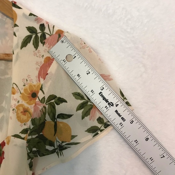 Reformation womens cream pink flower Myah Floral Printed Maxi Dress size 6 - Picture 5 of 13